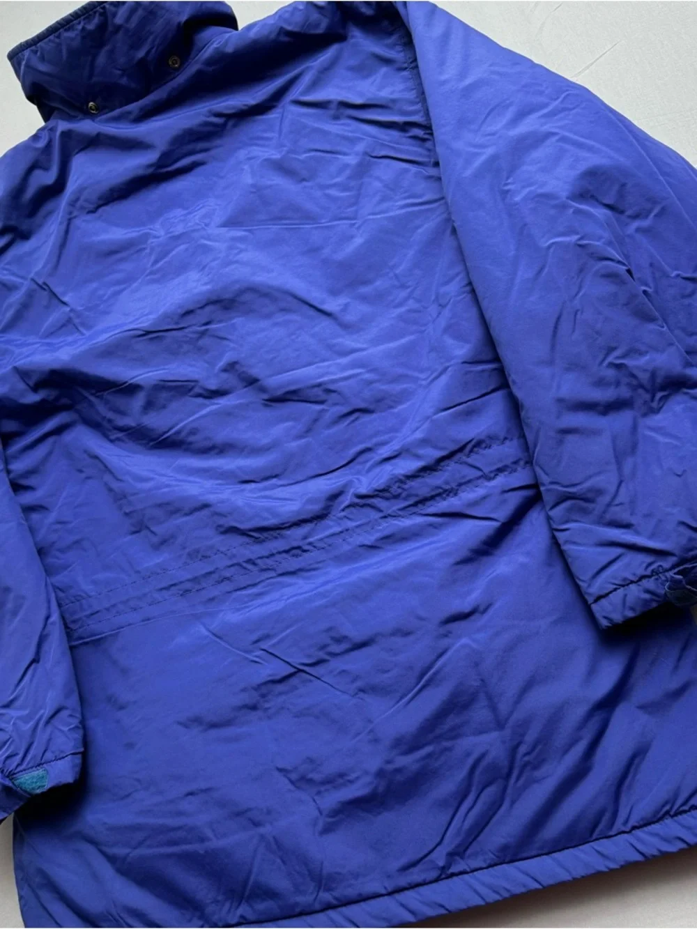L.L. Bean Blue Rain Parka Jacket Men's Full Zip Snap Mid-Length Size XL